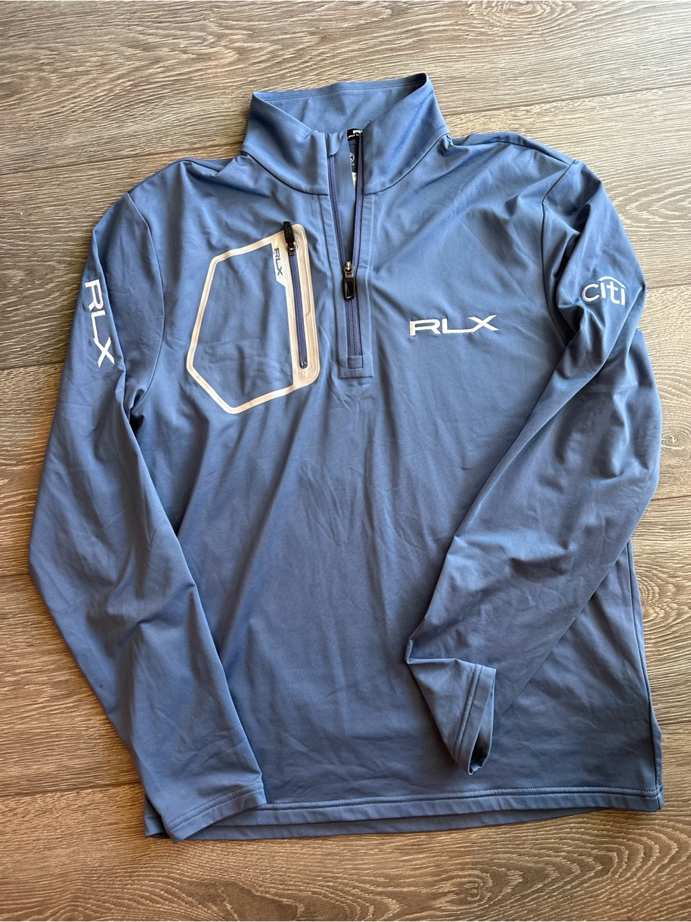 Ralph Lauren RLX Slate Blue Quarter-Zip Lightweight Jacket
